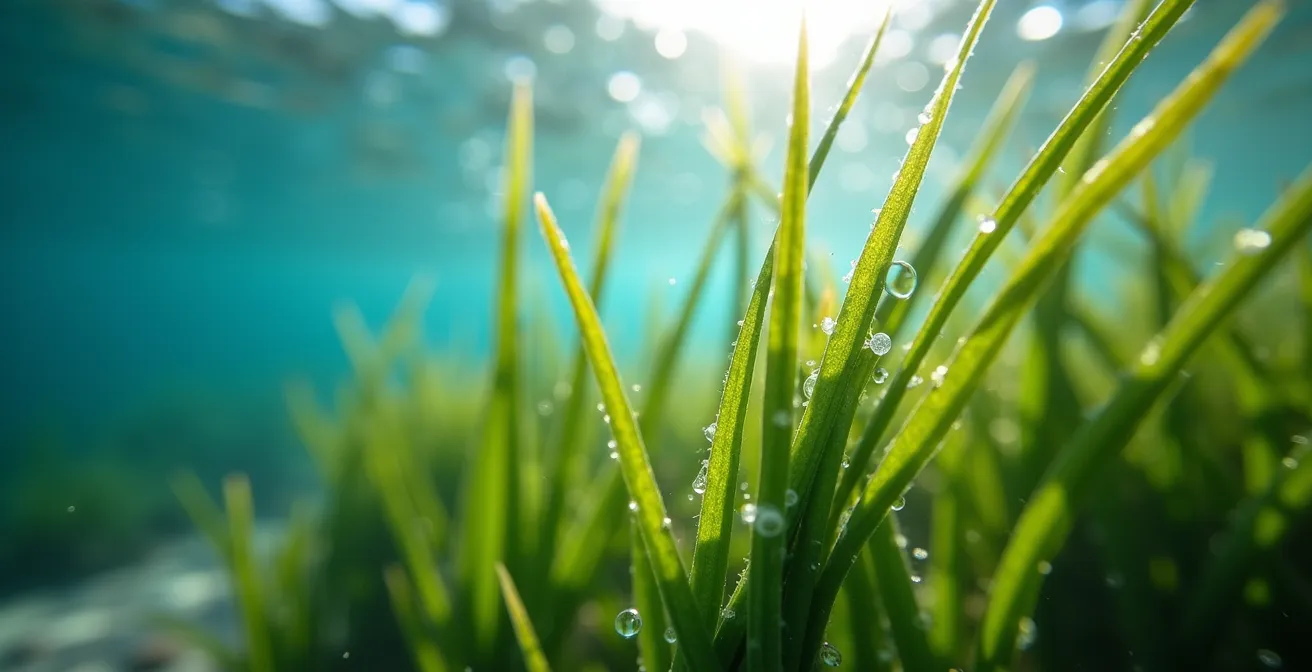 Herbiers de posidonie dans les eaux cristallines de la Méditerranée française