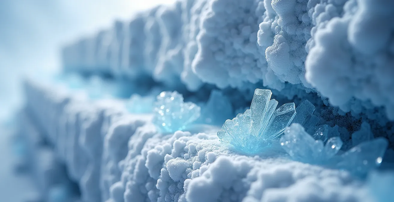 Analyse visuelle du manteau neigeux instable en risque d'avalanche niveau 3